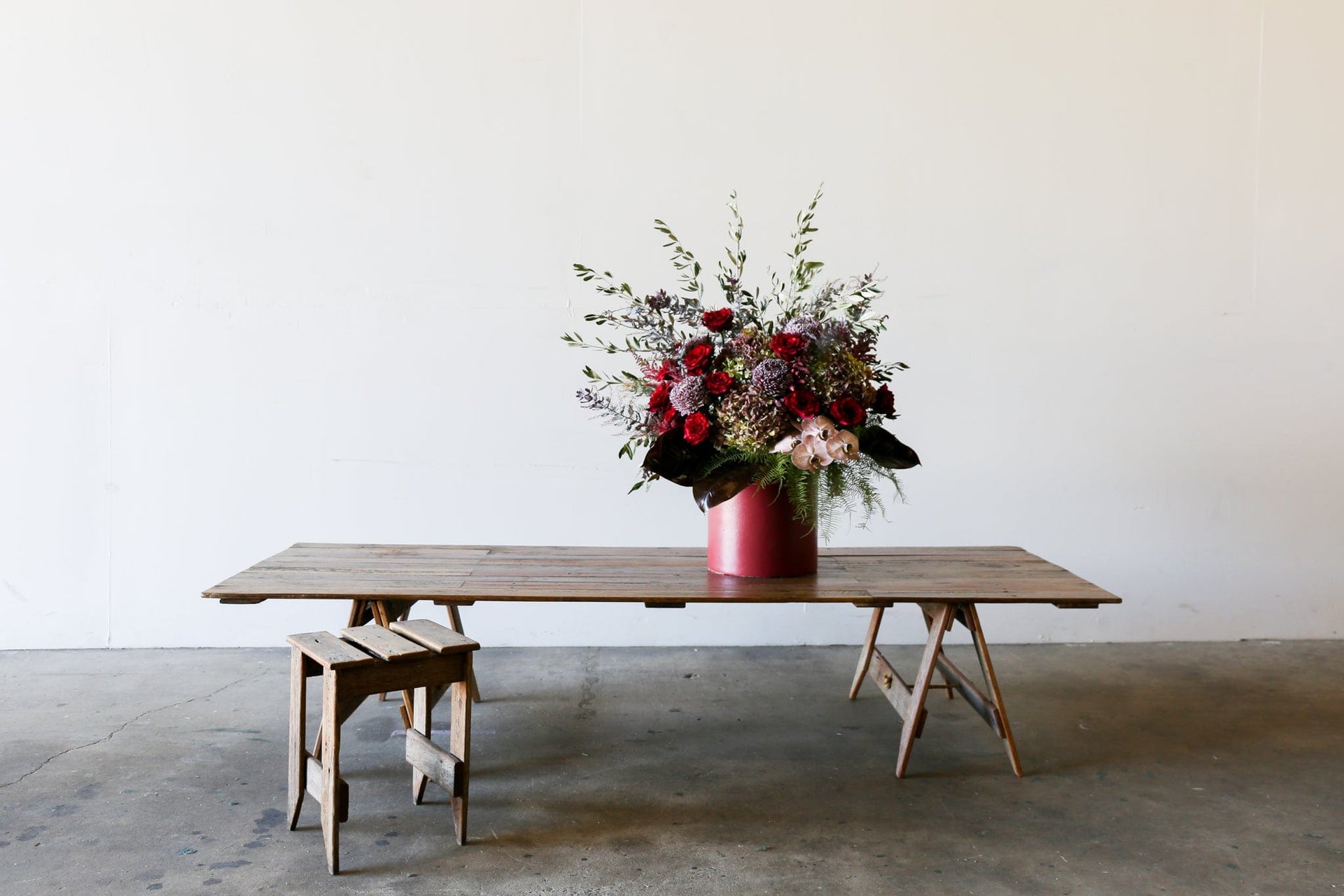 TRADITIONAL Trestle Table - LOW